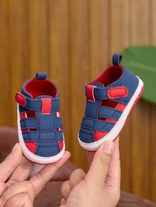 婴幼儿休闲运动鞋，春秋季，0-1岁婴儿学步鞋 - 藍色 - 查看 3