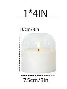 3pcs/Set Battery Powered Acrylic LED Column Lights With Remote Control And Timer, Suitable For Christmas, Halloween, New Year Home Decor (Batteries Not Included) - White - View 14