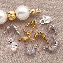 30个优雅DIY边缘扣，18K镀铜，厚银铂金饰面，抛光V形细节，高级手链项链耳环首饰扣 - 彩色 - 查看 5