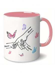 1 pezzo Tazza personalizzata con nome, regalo per la Festa della Mamma, tazza da caffè in ceramica personalizzata, tazza personalizzata per la Festa della Mamma, regalo di compleanno personalizzato per la Festa della Mamma, tazza da caffè per mamma e nonna, tazza floreale personalizzata per mamma da figlia/figlio, tazza da caffè con nome personalizzato, tazza floreale personalizzata, tazza commemorativa per anniversario con testo personalizzato - Multicolore - Visualizzare 5