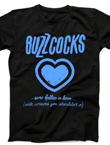 Buzzcocks Ever Fallen In Love Punk Retro Music Gift Tee Black T Shirt - Black - View 1