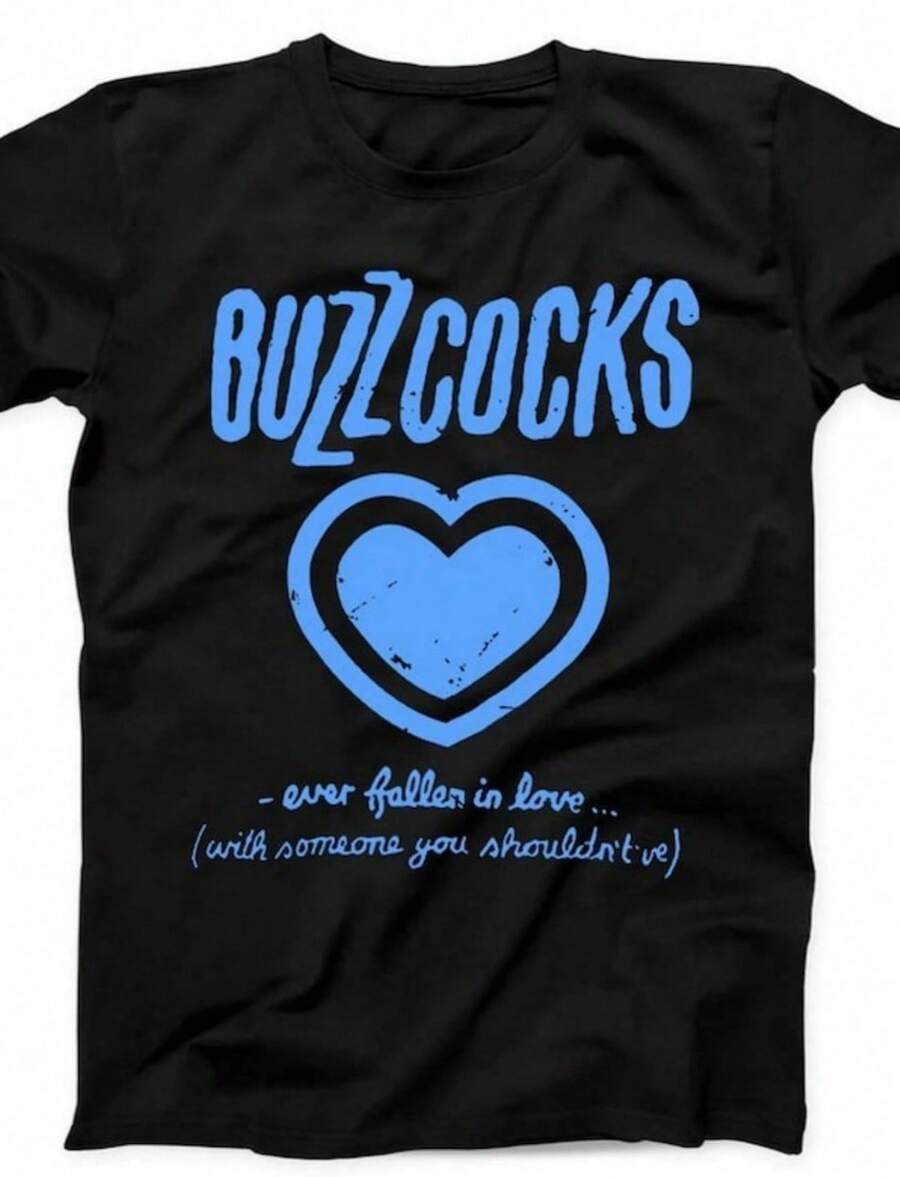 Buzzcocks Ever Fallen In Love Punk Retro Music Gift Tee Black T Shirt - Black - View 1