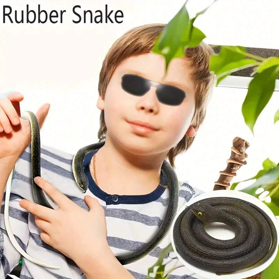 Toy Snake, Realistic Soft Rubber Fake Snake, Animal Model Prank Prop - Party Favor - Multicolor - View 1