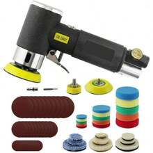 60Pcs Mini Air Sander Kit Pneumatic Sander 1/2/3in Backing Plates Discs Buffing - Default - View 8