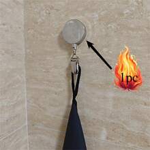 Automatic Retractable Towel Rack - No Drilling Self-Adhesive Wall-Mounted Towel Holder - Automatic Rebound With Strong Clips - 2-Scene Applicable Adjustable Tension Bathroom Kitchen Organizer - Suitable For Home And Hotel Use - Multicolor - View 8