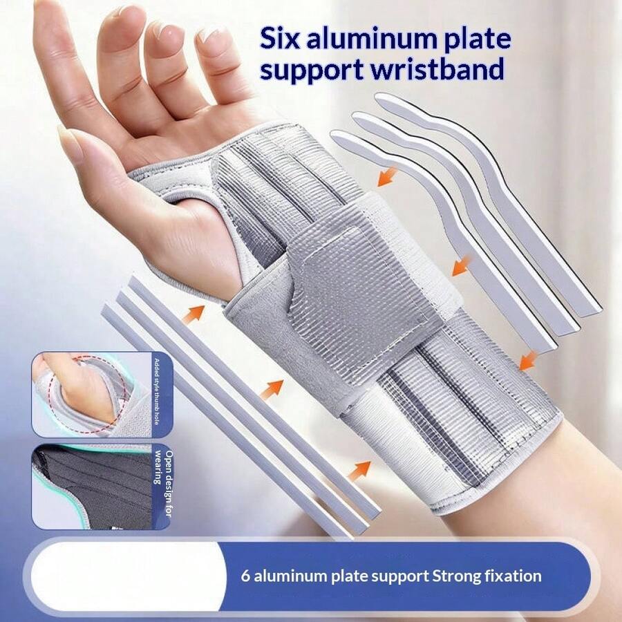 1pc Steel Plate Wrist Brace, Provides Stable Support For Wrists, Joint Protector, Fitness Wrist Strap Can Replace Wrist Braces And Straps - Multicolor - View 1