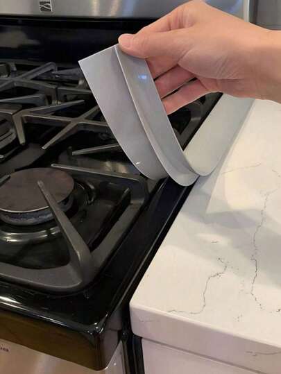 1/2 Paquete de tira de sellado de silicona resistente al calor para espacios de la cocina, tira de sellado de silicona para grietas de la estufa, tira de sellado suave para espacios de estufas de gas y aceite, relleno de silicona para espacios entre la estufa y la encimera de la cocina - Relleno flexible para espacios de la estufa, adecuado para espacios de estufas de cocina, resistente al calor, a prueba de aceite, a prueba de polvo, tira de sellado impermeable, relleno de espacio del horno resistente al calor, mantiene la encimera limpia sin residuos, sella los espacios entre la estufa y la encimera, almohadilla protectora fácil de limpiar para espacios de la estufa, hogar, artículos de limpieza, artículos de cocina, limpieza del hogar, limpieza personal (color y estilo aleatorios)