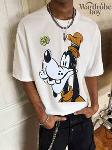 Disney Printed T-Shirt,Disney Golf Print Short-Sleeve T-Shirt, Unisex,High-Quality Pure Cotton T-Shirt,Suitable For All Seasons, Comfortable And Breathable| Exquisite Design | The Best Choice For Giving Gifts - 白色 - 查看 1