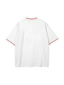 Plus Size Women's Fashion T-Shirt - Soft And Breathable, Suitable For Summer And Spring, Casual, Vacation, Daily Wear - Plus Size Women's Regular Printed T-Shirt White - White - View 5