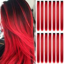 16 extensiones de cabello con clip, mechones de cabello morados para fiestas, extensiones de cabello suaves y largas, accesorios de cabelloíris para mujeres, niñas y niños, 55 - Putrefacción - Ver 12