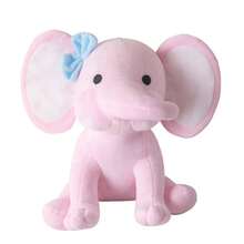 25cm/9.84in Soft Elephant Plush Stuffed Animal - Cute Fluffy Colorful Plush Toy (Multiple Colors: Pink/Blue/Purple/Rainbow) - Baby Pink - View 9