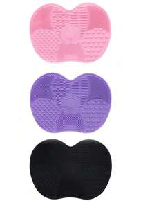 1 pieza Alfombrilla de silicona para limpiar brochas de maquillaje, soporte de secado con ventosa portátil para brochas, esponjas y borlas de maquillaje - Multicolor - Ver 31
