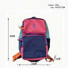 Outdoor Lightweight Backpack - ダークブルーとオレンジ - チェックする 5
