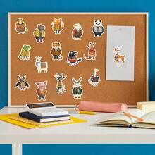 55 Stück Vintage Tier Cliparts Aufkleber, süße Cartoon Graffiti Aufkleber DIY für Handy, Motorrad, Büro, Kühlschrank, Auto, Wand, Scrapbooking, lustige Aufkleber - 1 Set - Übersicht 3