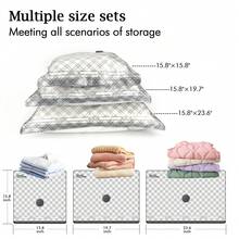 9pcs USB Electric Pump Travel Vacuum Storage Bags, Compression Seal Bags For Luggage & Handbag, Save Clothes Space - Multicolor - View 6