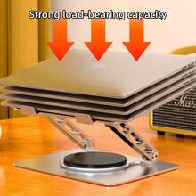 360° Rotatable Laptop Stand, Adjustable Desktop Laptop Riser, Foldable Portable Laptop Computer Stand Holder For MacBook And 10-17 Inch Laptops And Tablets - View 6