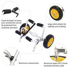 Yellow Kayak Canoe Boat Carrier Dolly Trailer, Portable Transport Cart With Wheels For Outdoor Water Sports, Heavy Duty Trolley For Kayak & Canoe Transportation, Sturdy Easy Moving Boat Cart For Beach Lake & Outdoor Use - Yellow - View 8