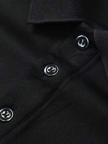 2pcs Men's Boyfriend Style Lightweight Breathable Running Fitness Sports Casual Solid Color Short Sleeve Polo T-Shirt, Summer - Multicolor - View 8