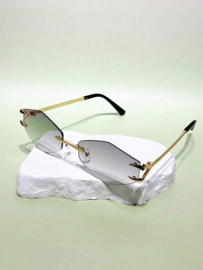 复古无框水钻时尚眼镜，时尚多功能，适合夏季户外佩戴，适合各种场合，是派对节日送礼的理想之选。