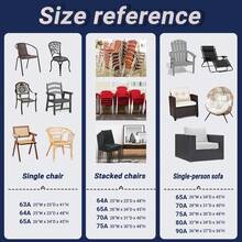Durable Outdoor Furniture Covers - Rain, Snow, Dust And Sun Protection For Garden Chairs And Sofas, Multiple Sizes - Black - View 3