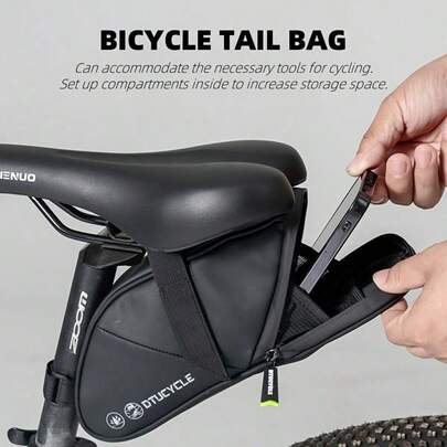 大容量自行车后包，配有可调节肩带，耐用的座杆挂包，适用于公路车和山地车，混色设计，便捷的拉链开口，牢固固定，时尚外观