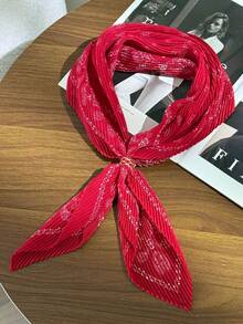 1pc 70cm Satin Bandana Neckerchief, Solid Color Scarf Decoration Ribbon For Bag - Multicolor - View 6