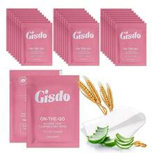 Fragrance Free Plant Based Wet Wipes With Aloe Vera For Face Hands And Body Gentle Cleaning Individually Wrapped Travel Size Pack Of 50 - 1 - 查看 2