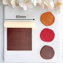 软陶模具，软陶耳环首饰切割模具，皮革纹理擀面杖模具，聚合物粘土无缝纹理擀面杖，适用于软陶耳环和首饰制作的工具，粘土切割工具，耳环模具，软陶首饰模具 - 黃色 - 查看 4