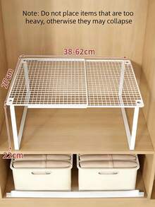 1pc Expandable Wardrobe, Multi-Layer Storage, Shelves, Pull-Out Shoe Rack, Bookshelf Storage, Kitchen Storage, Bathroom Storage, Space Organizer, Space Saving, Suitable For Closet, Dorm And Home Use, Ideal For Halloween, Christmas Gifts - Multicolor - View 11