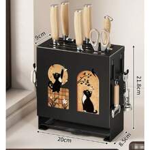 Knife Block, Knife Holder & Roll Bag - ブラック - View 8