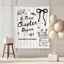 Next Chapter Graduation Banner, 2026 Graduation Backdrop, Graduation Party Decorations, Class Of 2026 Sign, Graduation Party Welcome, Can Be Used As Wall Hanging, Home Decor, Room Decor, Graduation Party Decor, Photography Background Indoor Tablecloth Decor - Xem 3
