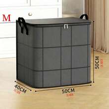 1pc Black Heavy Duty Large Capacity Storage Bag - Tear-Resistant Waterproof Fabric - Reinforced Stitching Dust & Moisture Proof - Foldable & Stackable Storage - Suitable For Travel, Moving, Bedroom Items - Essential Home Organization Accessory - Multicolor - View 13