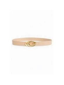 Cinto Feminino Importado Elástico Fivela Perfeita com Fecho de Encaixe - Nude - Visão 3