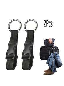 4/2/1 Multi-Functional Black Luggage Strap | Durable Anti-Theft Grip With Handbag Clip, Polypropylene Material, Buckle Closure, Perfect For Travel And Everyday Use - Multicolor - View 8