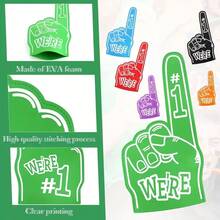 17.5 Inch Oversized Foam Finger With "We're Number 1" Design, Cheer Prop Ideal For Sports Events, Competitions, School And Stadium Cheering Performances. Colorful Sports Fan Accessory Expressing "It's Goin' Down" Spirit, Suitable For Games, Sports Events, Competitions, Party Favors, Perfect Photo Prop And Cheering Gear! - A - View 4