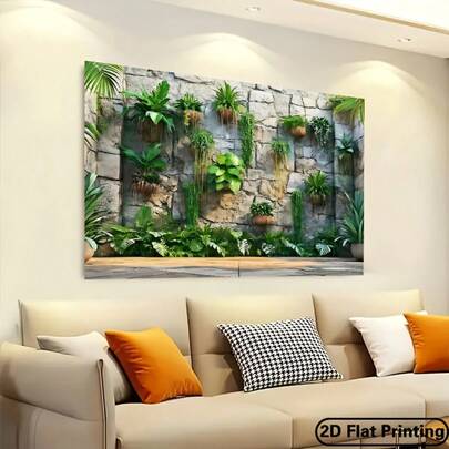 1 pieza Tela de fondo 2D, escenario natural con plantas envolviendo vallas de madera, telón de fondo de poliéster vibrante adecuado para reuniones familiares, bodas, cumpleaños, Navidad, Acción de Gracias, otoño, entradas, decoración de habitaciones, fácil de configurar y reutilizable