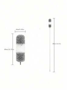 Plumero de microfibra ultrafina, plumero retráctil de microfibra, reutilizable, flexible, lavable, adecuado para limpiar ventiladores de techo, techos altos, persianas, muebles, automóviles - multicolor - Ver 12