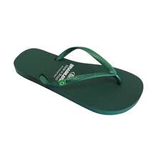 Brasileras BRAZILIAN - Beach And Pool Flip-Flops - Classic Pearl - Non-Slip Sole Flip-Flops - Women's - Sizes 34 To 41 EU - Made In Brazil - Dark Green - View 2