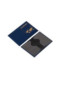 Customized Text LOGO Stamped PU Leather World Map Passport Holder, Cross-Border Travel Passport Protector, Personalized Passport Cover, Valentine's Day Gift, Customizable Passport Holder, Couple Passport Holder, Smooth Texture PU Passport Protector, Customized Passport Holder, Ticket Holder Passport Holder, Essential For Travel - Nhiều màu - Xem 9