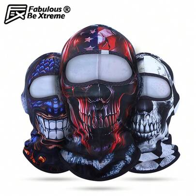 Fabulous Be Xtreme CS24-G(24-28) Skull Pattern Fashionable Cycling Face Mask