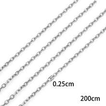 1 sợi dây chuyền thép không gỉ thời trang dài 2m, phụ kiện trang sức tự làm, thích hợp cho phụ nữ tự làm trang sức. - Bạc - Xem 6