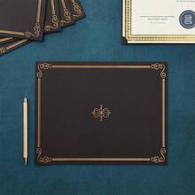 Conjunto de 12 Porta-Certificados em Papel Requintado para Diplomas e Certificados, Pastas Resistentes para Certificados e Premiações, Ideal para Formaturas, Reconhecimento de Funcionários e Exibição de Homenagens. Tamanho: 28,45 x 22,35 cm (Compatível com Papel Carta de 21,59 x 27,94 cm). - Tamanho único. - Ver 5