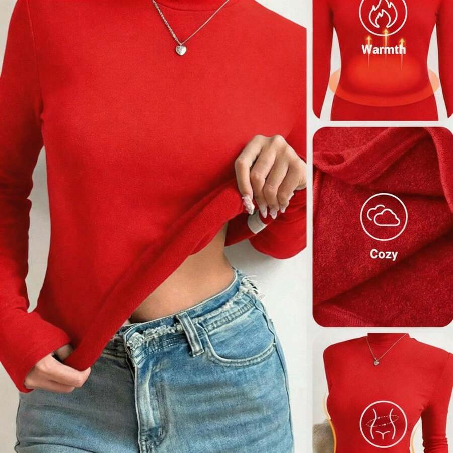 Women Blouses - Red - View 1