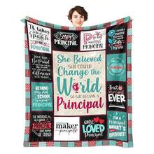 Principal Gifts For Women Christmas Throw Blanket 60" X 50", Principal Appreciation Gifts, Best Gifts For School Principal Women, Gifts For Principals Appreciation, Principal Day Gift For Principal, Perfect Gift Flannel Throw – Soft, Portable & Great For Home & Trips - 如圖所示 - 查看 11