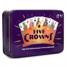 English Board Games FIVE CROWNS Crowns Board Game Cards Quiddler Wizard Toys - five crowns鐵盒 - 查看 1