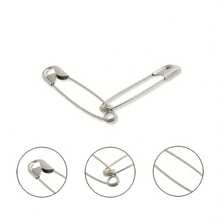 150pcs Silver Safety Pins, 5 Sizes, Sturdy & Durable Sewing Tools With Storage Box, For Home DIY Use - 150pcs - View 3