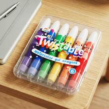 Twistable Gel Crayons For Artists,Silky Crayon Set For Glass And Paper With Clear Plastic Crayon Case, Holiday & Christmas Gift - B - Xem 1