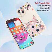 Liquid Silicone Case For Samsung Galaxy A17 5G/4G, Ultra-Thin, Elegant, Floral And Cute Cartoon Pattern, Mobile Phone Case, Soft TPU Bumper Shockproof, 41812730 - 紫羅蘭色 - 查看 6