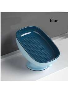 1pc Soap Dish With Strong Suction Cup, Removable Double-Layer Drainage Design Soap Holder, Suitable For Bathroom, Shower, Kitchen Sink, Bathtub, Toilet Plastic Soap Tray - Multicolor - View 11