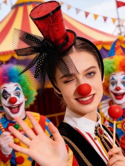 1件装 - 20世纪20年代风格迷你高顶礼帽茶会闪光头饰，派对服装配饰，女款礼帽，发箍帽，完美适用于蒸汽朋克服装、马术赛马派对、生日、戏剧表演、婚礼帽、化装舞会、嘉年华等场合。